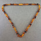 Klassische Halskette in Bernsteinoptik Warme Naturtöne