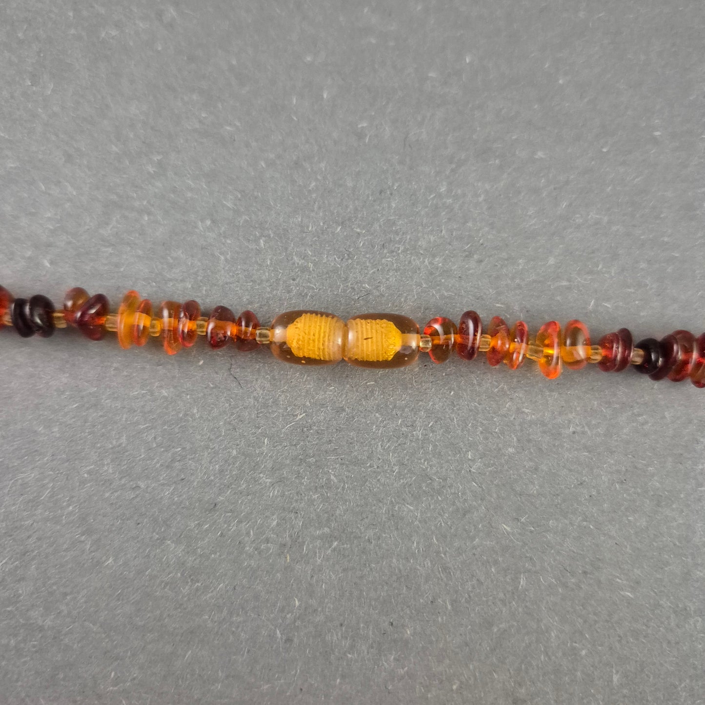 Klassische Halskette in Bernsteinoptik Warme Naturtöne