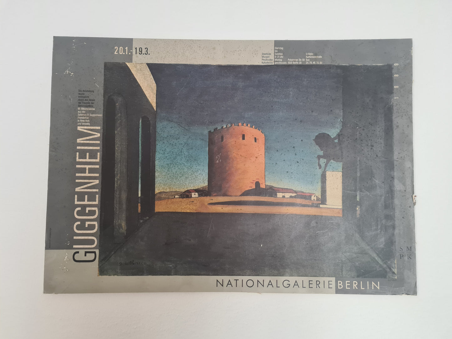 Kunstplakat „Guggenheim – Nationalgalerie Berlin“ 84x60cm