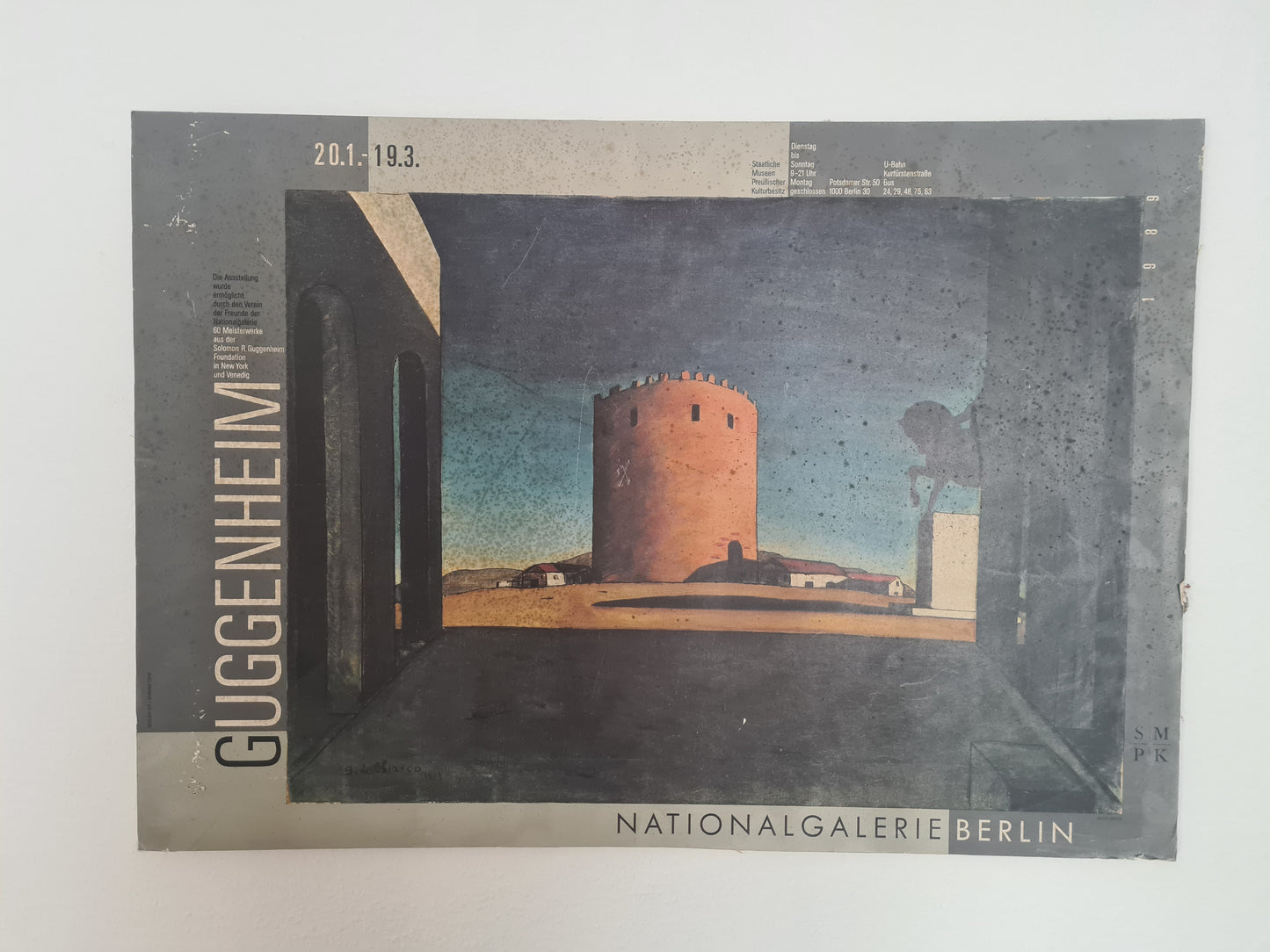 Kunstplakat „Guggenheim – Nationalgalerie Berlin“ 84x60cm