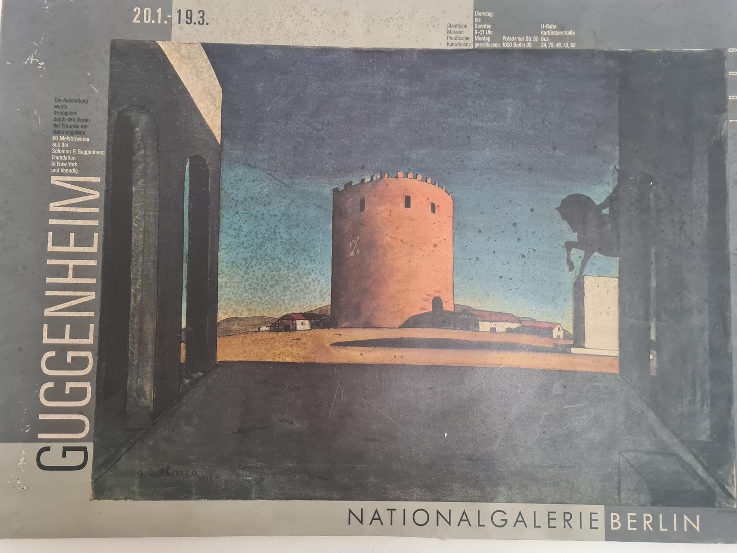 Kunstplakat „Guggenheim – Nationalgalerie Berlin“ 84x60cm