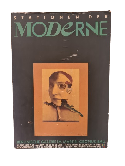 Kunstplakat „Stationen der Moderne – Berlinische Galerie 1988/89“ 60x42cm