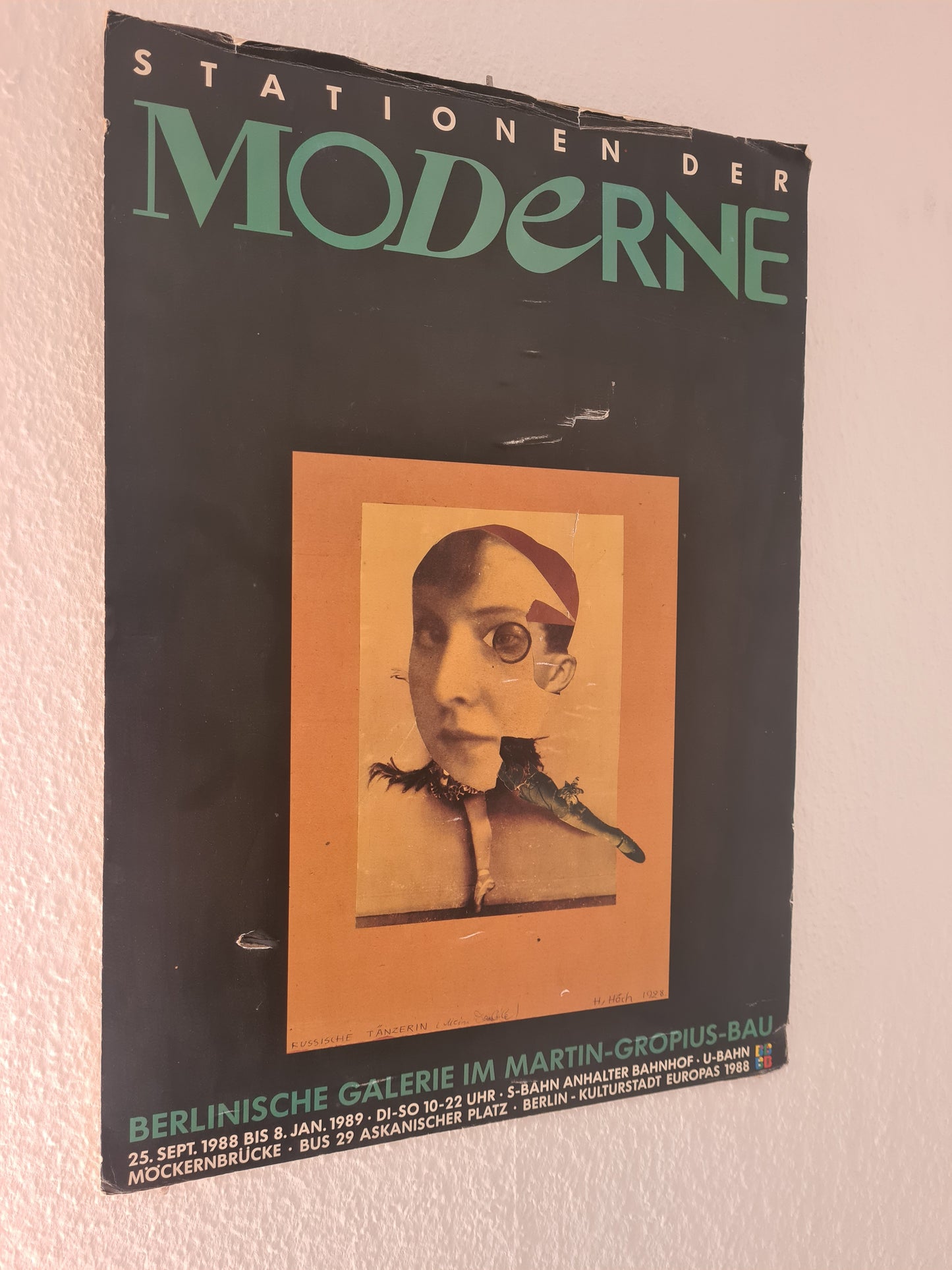 Kunstplakat „Stationen der Moderne – Berlinische Galerie 1988/89“ 60x42cm