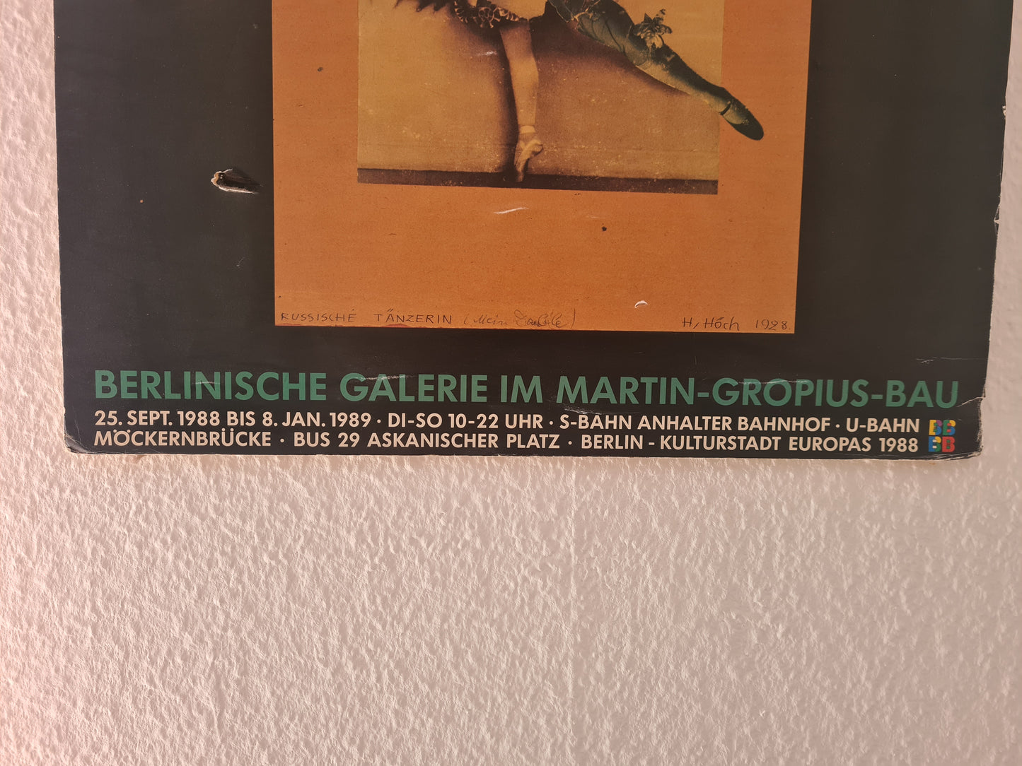 Kunstplakat „Stationen der Moderne – Berlinische Galerie 1988/89“ 60x42cm