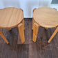 2er Set Holz-Hocker 1970er Jahre 47x35cm
