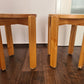 2er Set Holz-Hocker 1970er Jahre 47x35cm