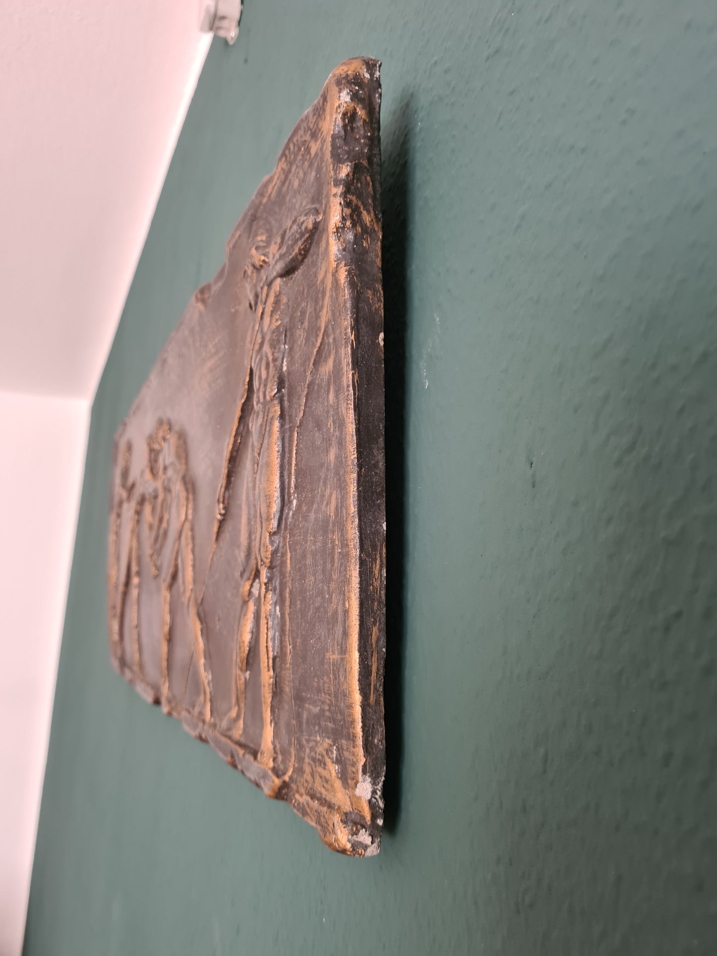 Relief-Wandbild – Griechische Kämpfer in massivem Stein 80x30cm