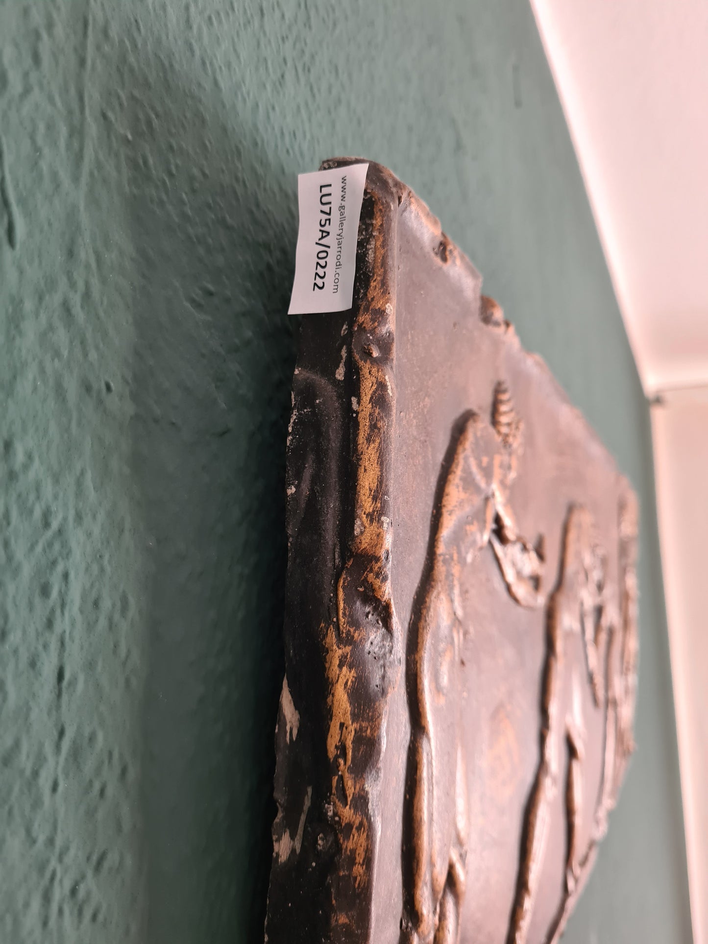 Relief-Wandbild – Griechische Kämpfer in massivem Stein 80x30cm