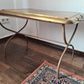 Antiker Tablett Tisch Messing Metall Tisch Orient Serviertisch 85x50cm