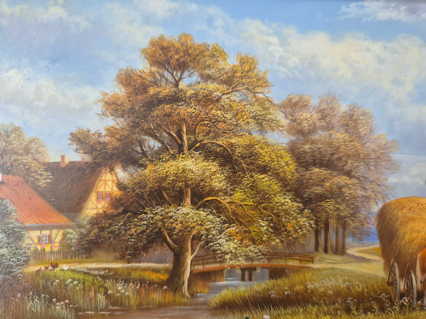 Josef Hofbauer (1907-1998) Ölgemälde Landschaft mit Feldarbeitern