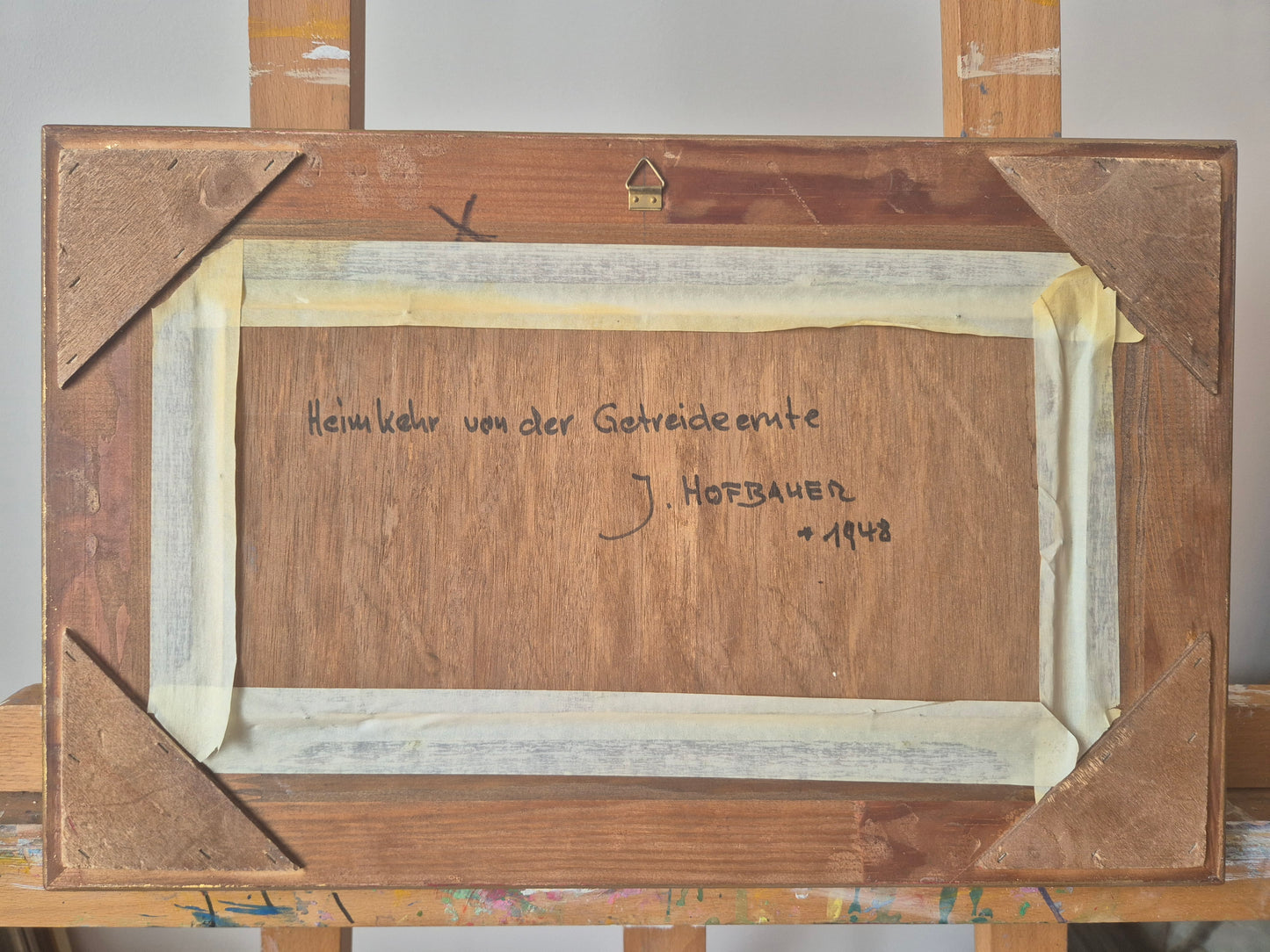 Josef Hofbauer (1907-1998) Ölgemälde Landschaft mit Feldarbeitern