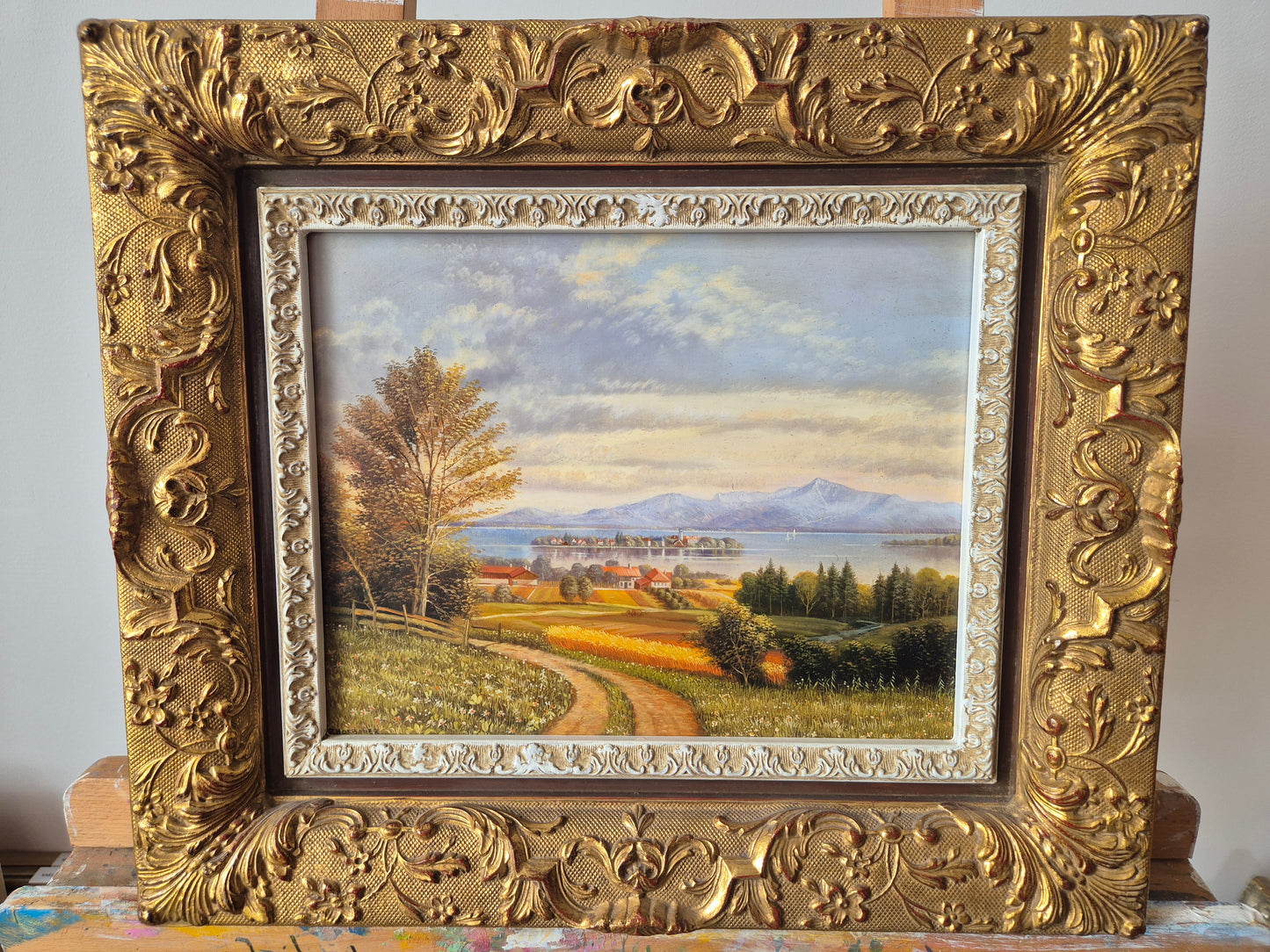 Josef Hofbauer (1907-1998) Ölgemälde Fraueninsel Chiemsee 38x44cm