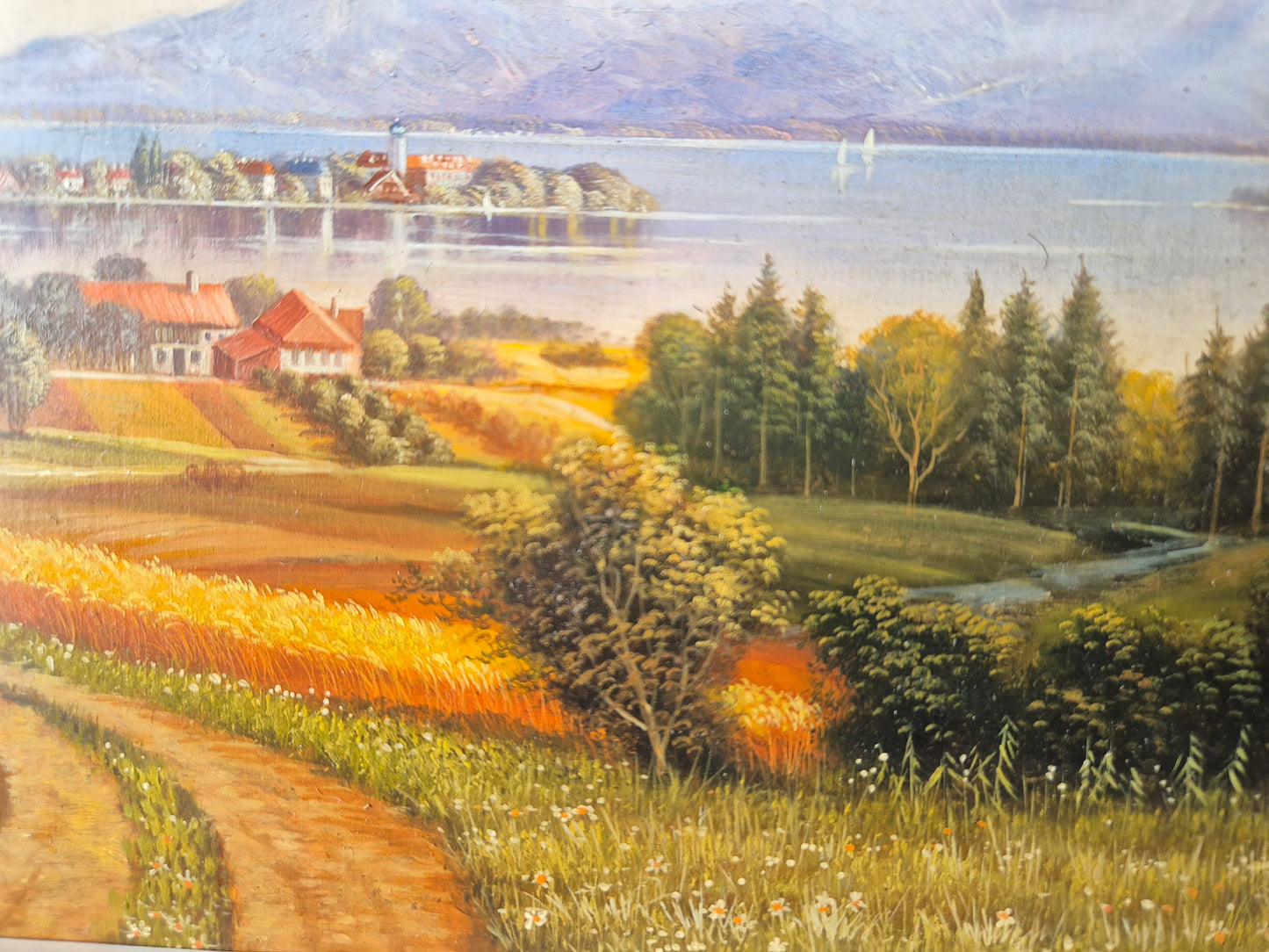 Josef Hofbauer (1907-1998) Ölgemälde Fraueninsel Chiemsee 38x44cm