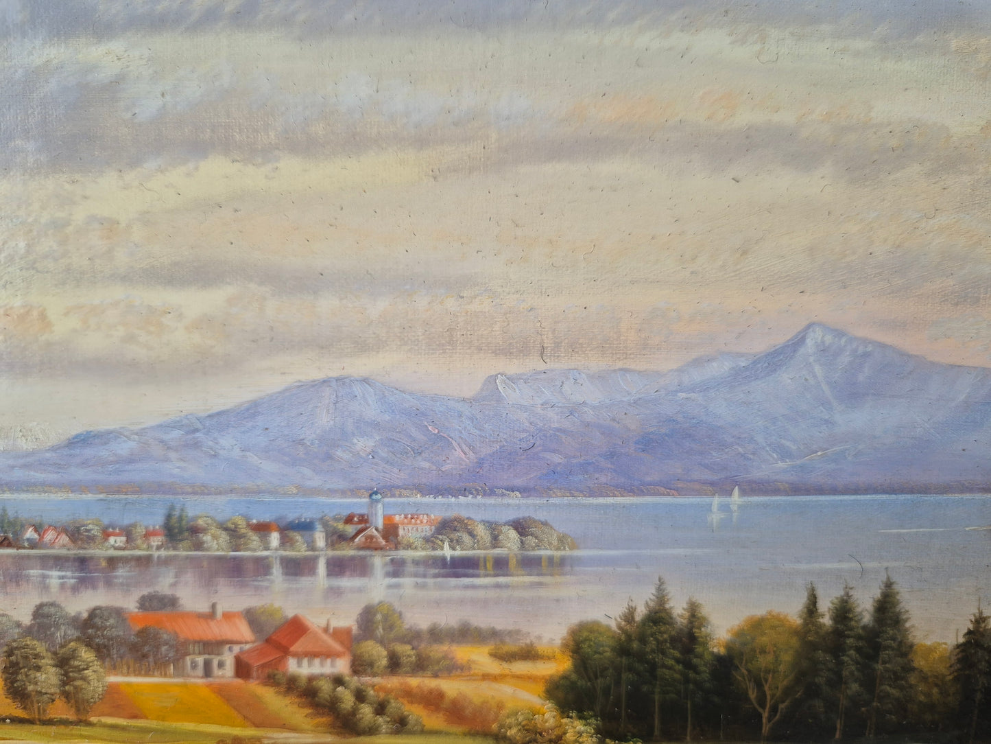 Josef Hofbauer (1907-1998) Ölgemälde Fraueninsel Chiemsee 38x44cm