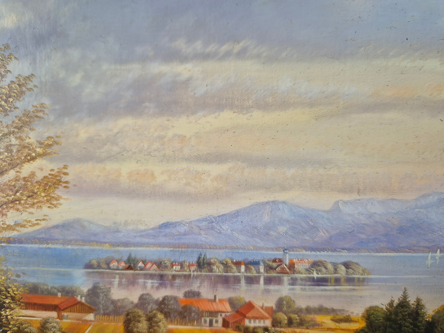 Josef Hofbauer (1907-1998) Ölgemälde Fraueninsel Chiemsee 38x44cm