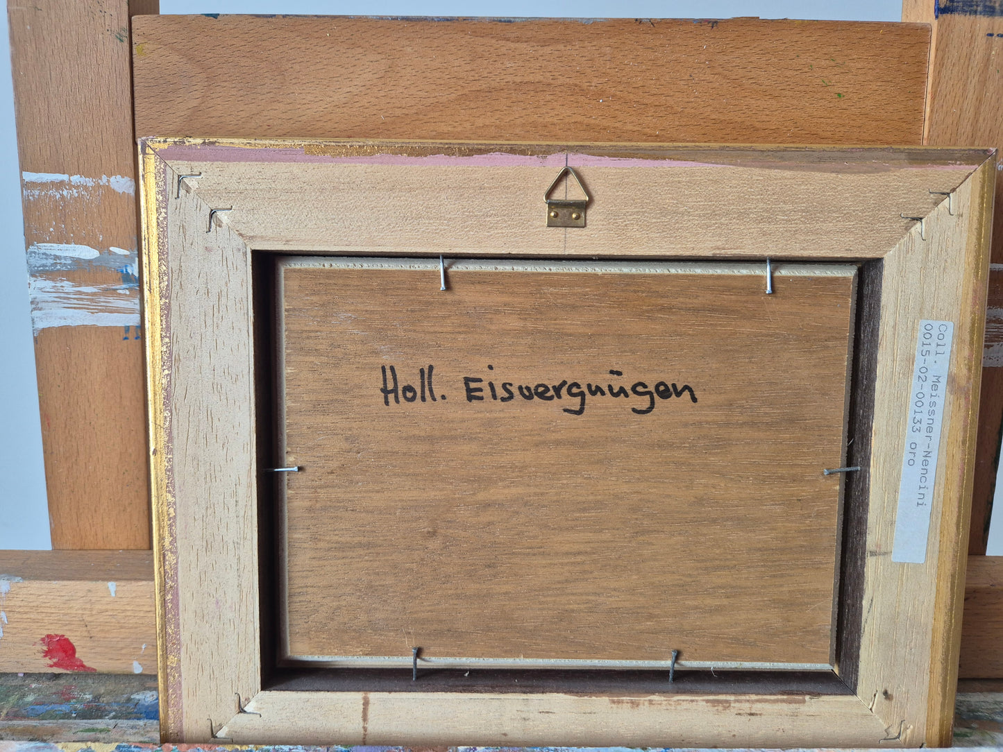 J.v. Heyden (XX) Ölgemälde Holländische Winterlandschaft mit Windmühle