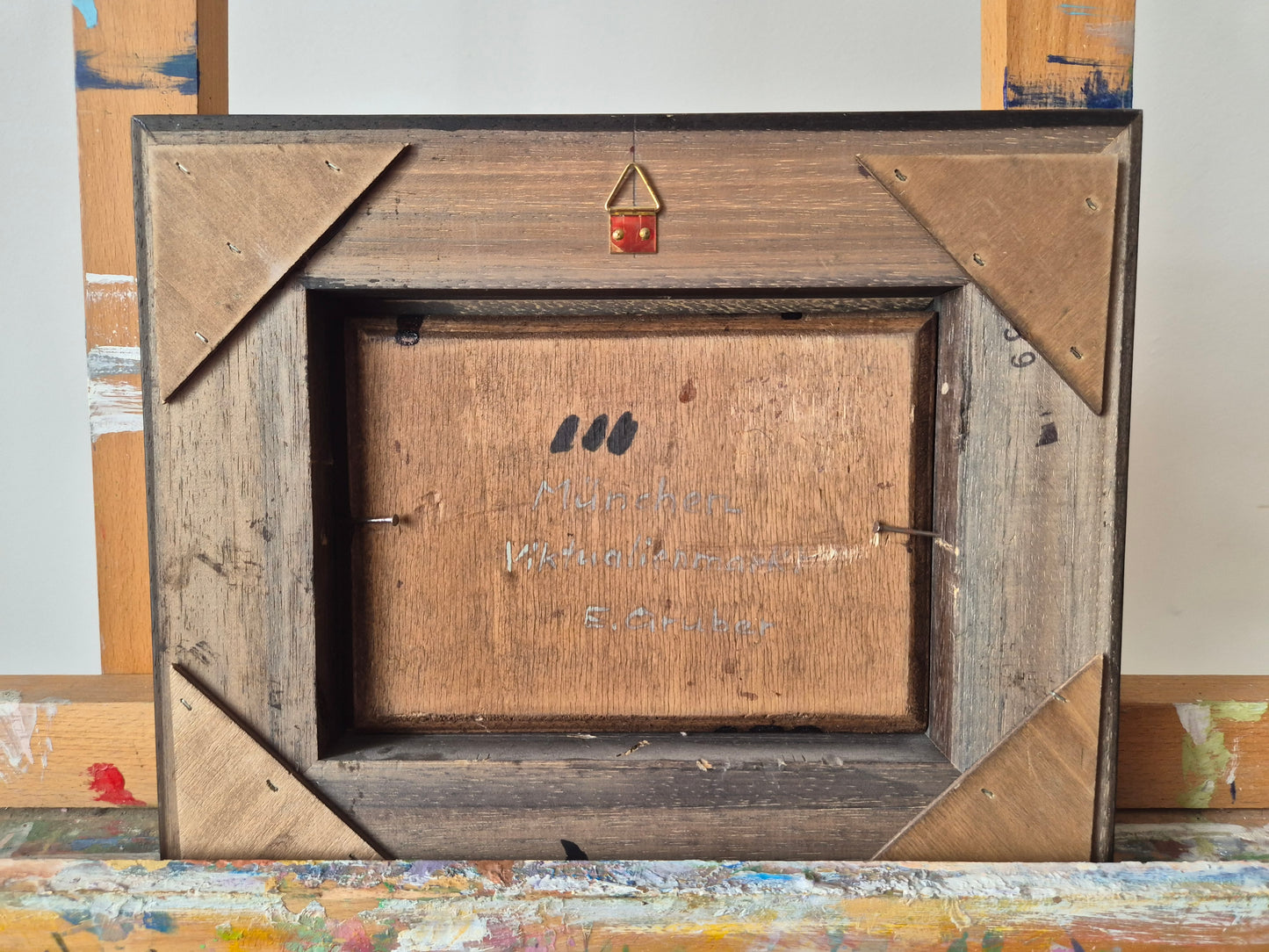 Ernst Gruber (geb. 1935) Ölgemälde Buntes Treiben auf dem Marktplatz