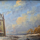 Europäische Schule (XX) Ölgemälde kleine Winterlandschaft Signiert