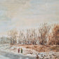 Münchner Schule (XX) Ölgemälde Handsigniert Winterlandschaft 24x34cm