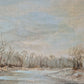 Münchner Schule (XX) Ölgemälde Handsigniert Winterlandschaft 24x34cm