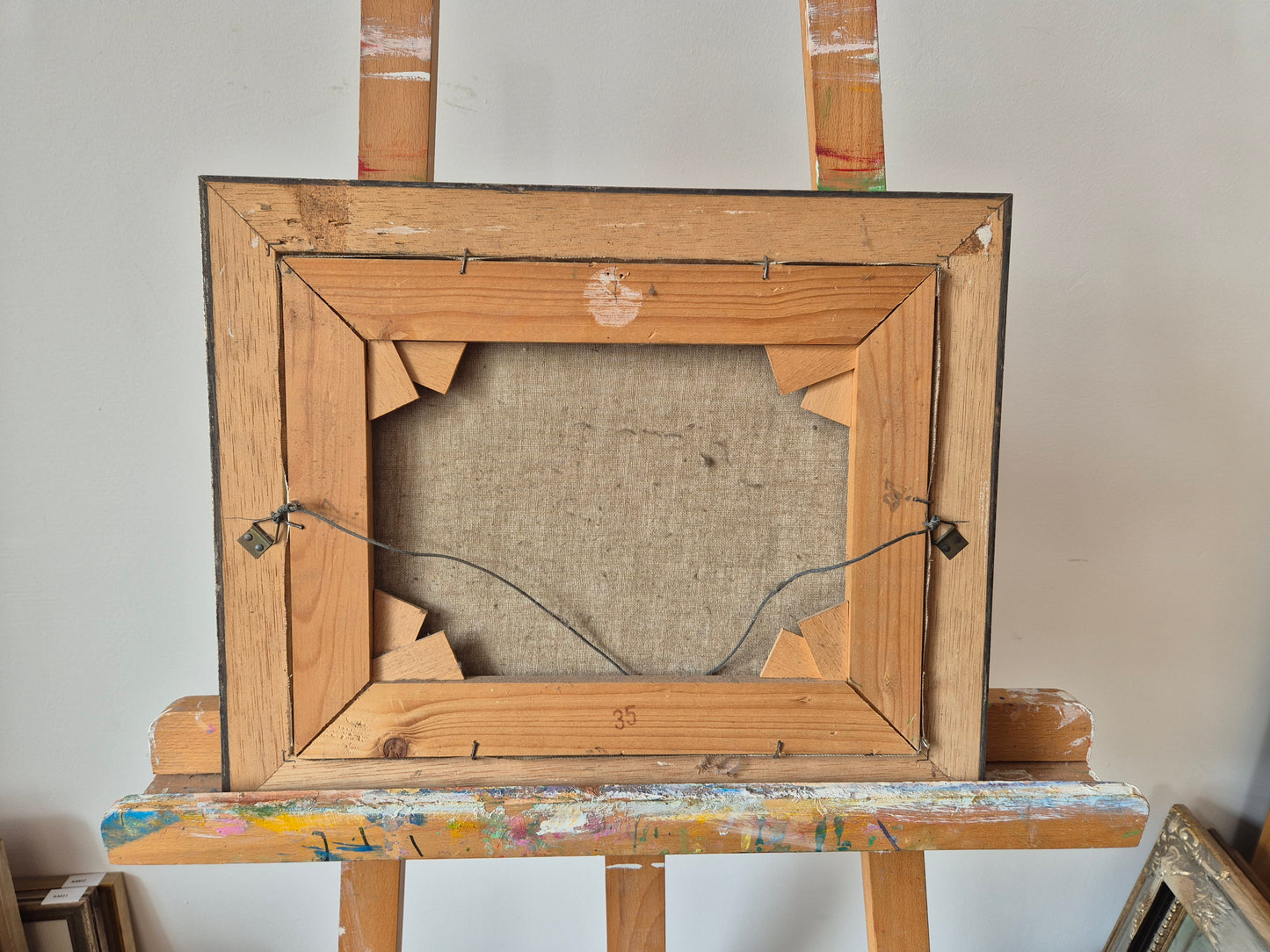 Europäische Schule (XX) Ölgemälde Die Ruhe am See 36 x 45 cm