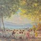 Ölgemälde Impressionismus Cafeterrasse Eduard Nowak (geb. 1921) 50x60 cm