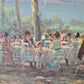 Ölgemälde Impressionismus Cafeterrasse Eduard Nowak (geb. 1921) 50x60 cm