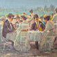 Ölgemälde Impressionismus Cafeterrasse Eduard Nowak (geb. 1921) 50x60 cm