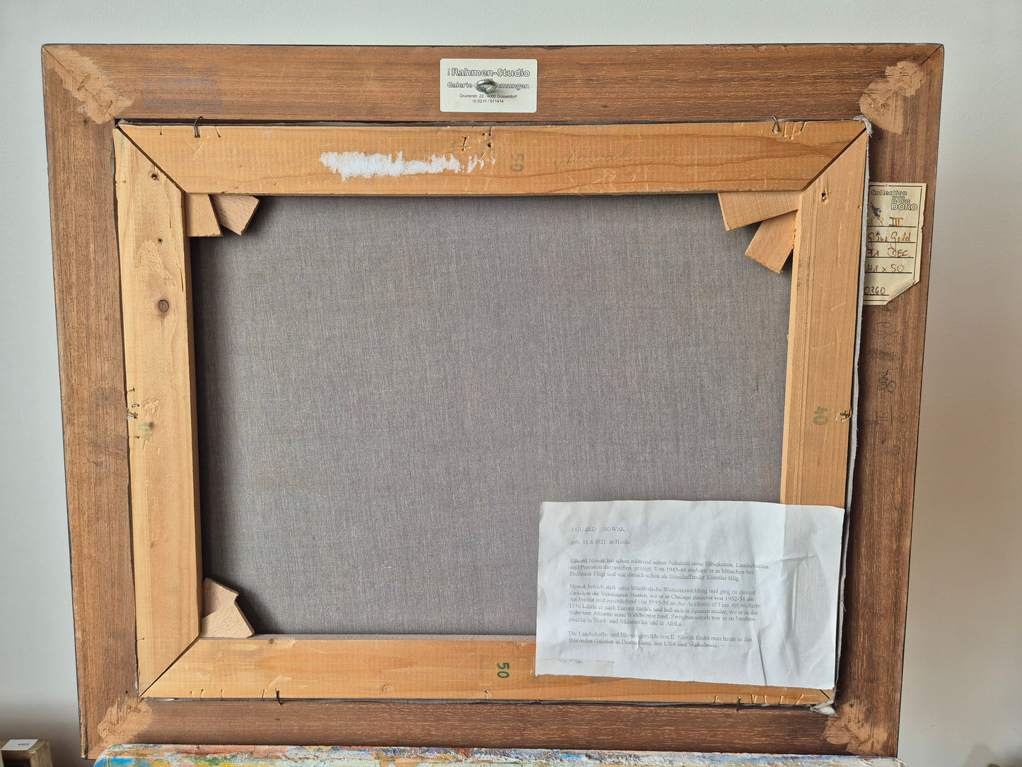 Ölgemälde Impressionismus Cafeterrasse Eduard Nowak (geb. 1921) 50x60 cm