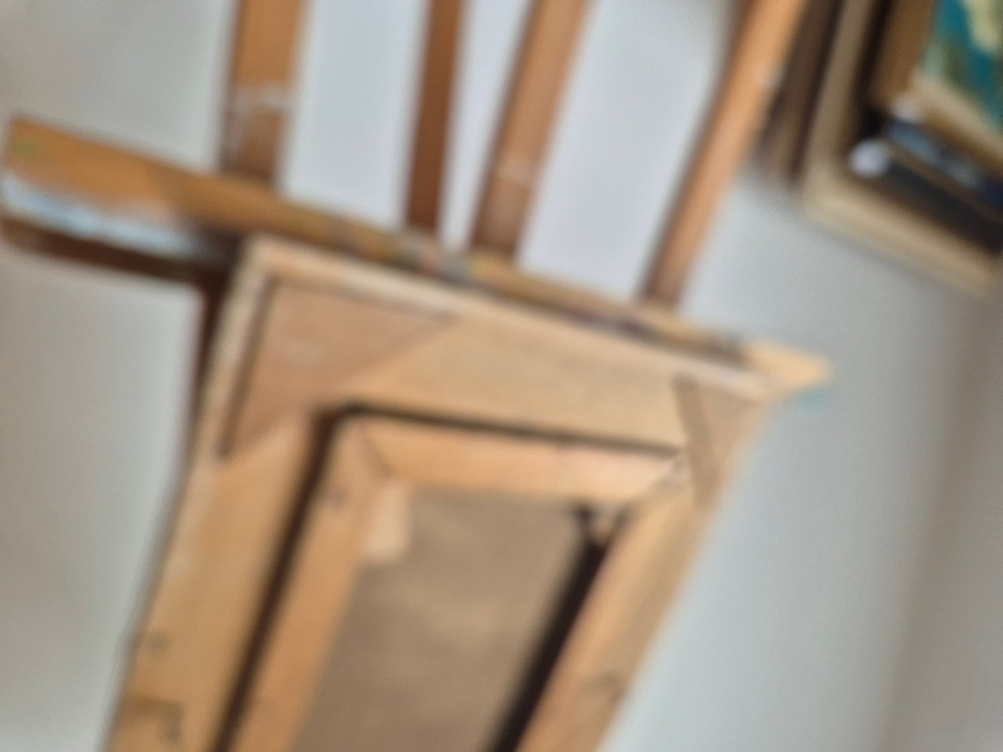 Ölgemälde seitliches Portrait einer Frau mit Schmuck Gerahmt 52x42cm