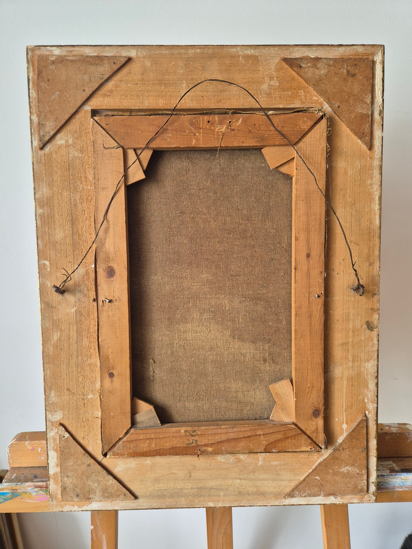 Ölgemälde seitliches Portrait einer Frau mit Schmuck Gerahmt 52x42cm