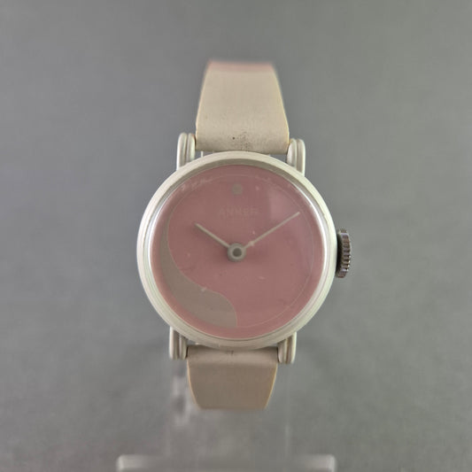 Vintage Anker Damenarmbanduhr – Zartes Rosé für stilvolle Akzente