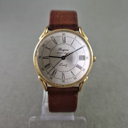 Rogau Herrenarmbanduhr – Klassisches Design mit Cognac Gautier Motiv