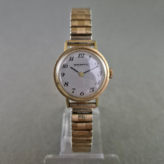Vintage Damenarmbanduhr von Porta – Retro-Look mit Flexband