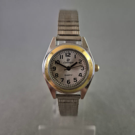 Damenarmbanduhr Classique mit Flexband – Silber-Goldener Klassiker