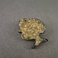 Vintage Fisch-Anstecknadel mit schimmernder Mosaikoptik