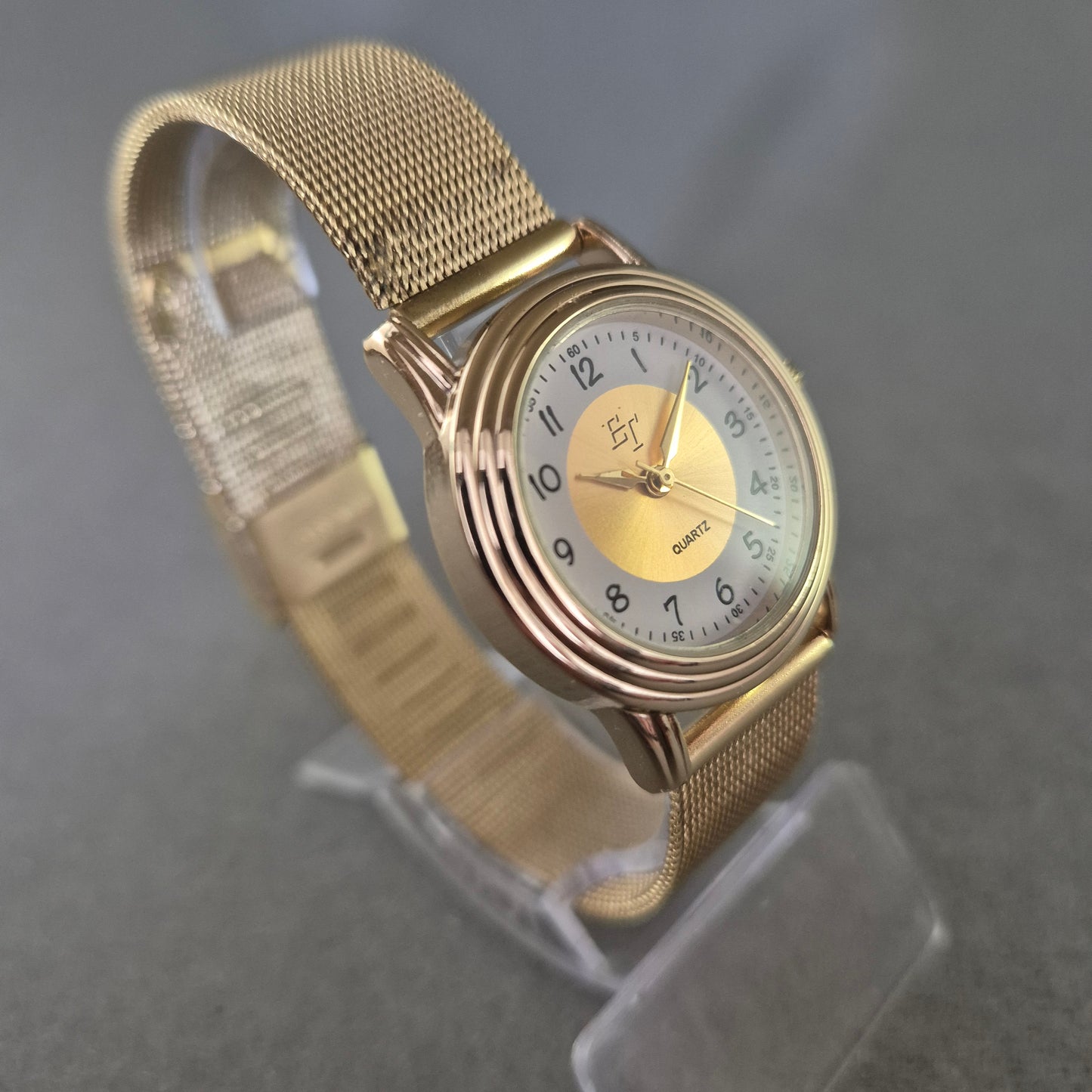 Vergoldete Damenarmband Uhr mit Meshband – Klassischer Stil mit Charme