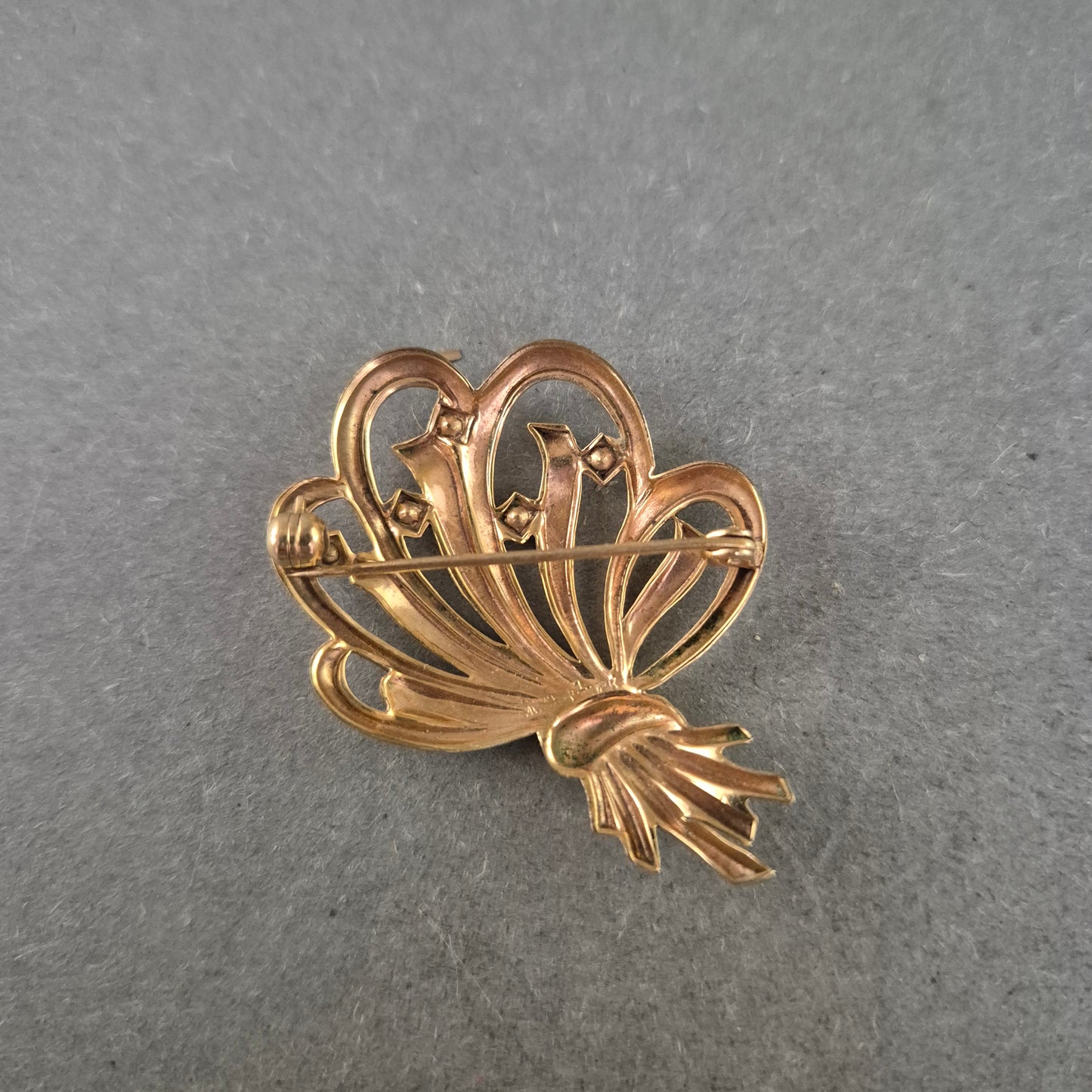 Vintage-Brosche „Blumenstrauß“ mit bunten Schmucksteinen