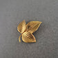 Vintage-Brosche „Dreiblatt“ im goldfarbenen Metall-Look