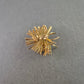 Auffällige Vintage Brosche in Sternblumen-Optik – Goldfarbenes Statement