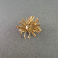 Auffällige Vintage Brosche in Sternblumen-Optik – Goldfarbenes Statement