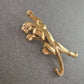 Elegante Panther-Brosche in Goldoptik – Stilvoller Blickfang