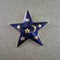 Stern Brosche – Nachtblauer Emaille Schmuck mit Goldakzenten