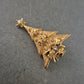 Goldene Weihnachtsbaum Brosche – Festlicher Glanz mit Strass