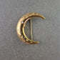 Vintage Brosche Mond & Sterne – Goldfarbener Nachthimmel-Look