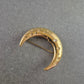 Vintage Brosche Mond & Sterne – Goldfarbener Nachthimmel-Look