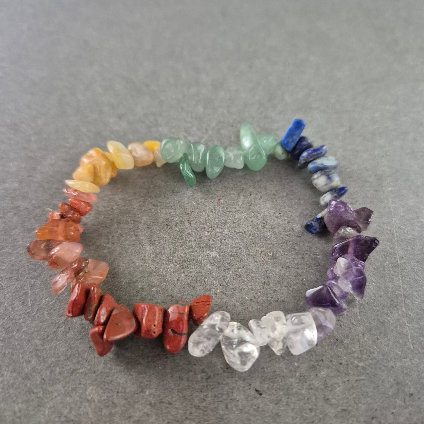 Buntes Chakra-Armband aus Naturstein – Harmonisches Accessoire mit Edelsteinmix