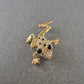 Auffällige Frosch-Brosche mit Strass – Verspielter Tierlook in Gold