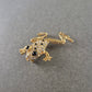 Auffällige Frosch-Brosche mit Strass – Verspielter Tierlook in Gold