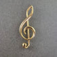 Vergoldete Brosche Violinschlüssel Form Elegantes Accessoire Musikliebhaber